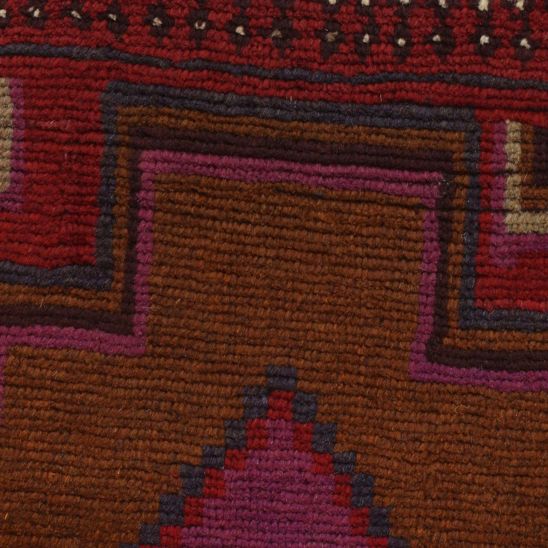 Afghan Baluchi Rug 2' 9" x 4' 3" Hand-Knotted | No. AL15282