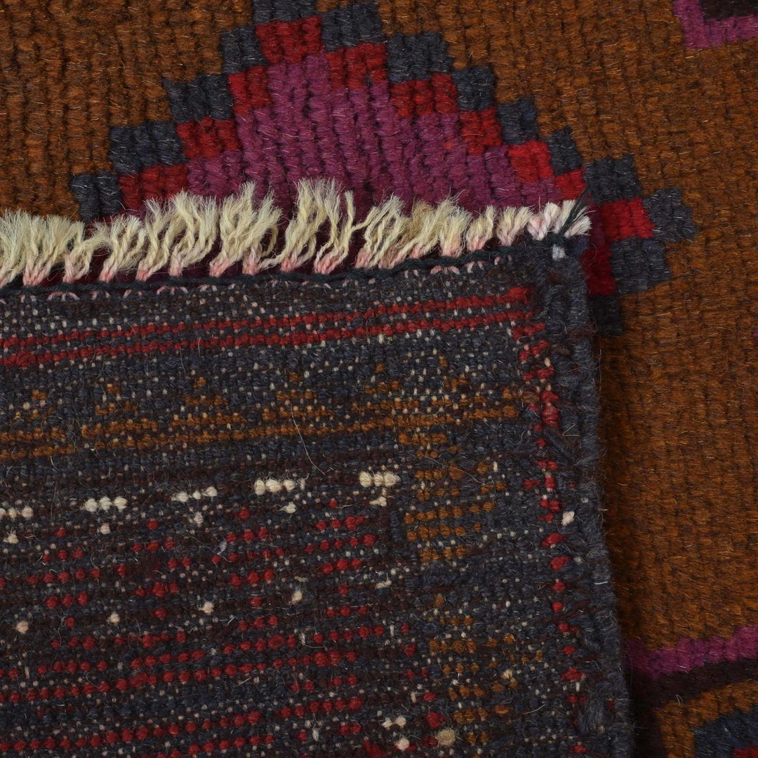 Afghan Baluchi Rug 2' 9" x 4' 3" Hand-Knotted | No. AL15282