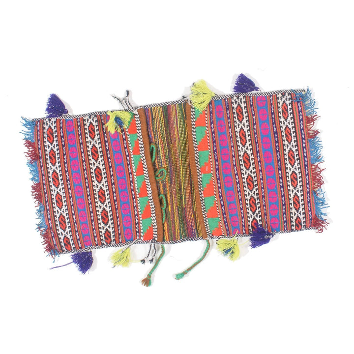 Afghan Saddle Bag Kilim Rug 1' 1" x 2' 2" Flat-Weave | No. AL15454