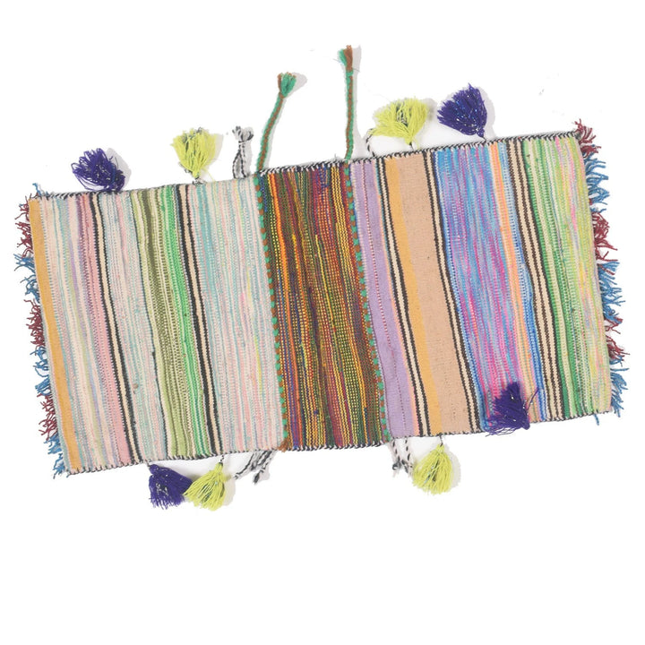 Afghan Saddle Bag Kilim Rug 1' 1" x 2' 2" Flat-Weave | No. AL15454