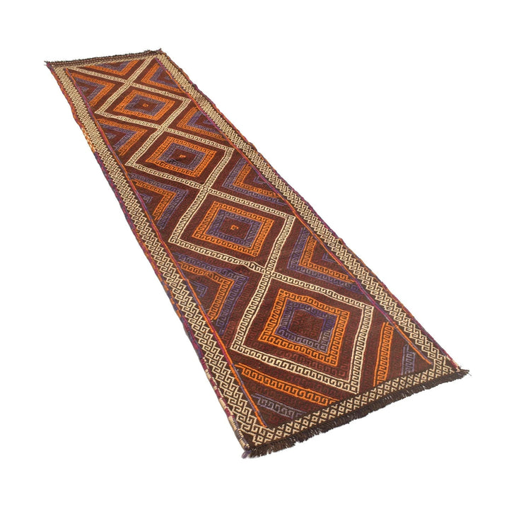 Afghan Suzani Kilim Rug 2' 4" x 9' 3" Flat-Weave | No. AL15455