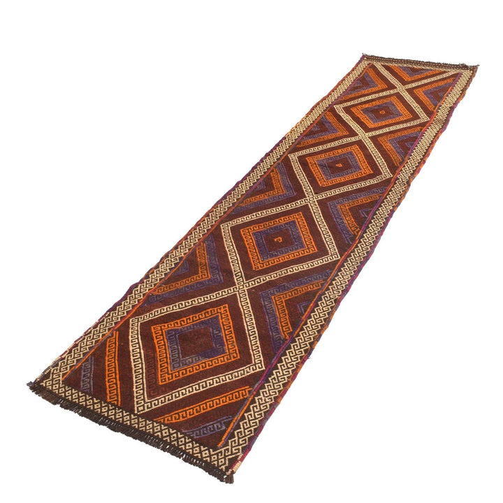 Afghan Suzani Kilim Rug 2' 4" x 9' 3" Flat-Weave | No. AL15455
