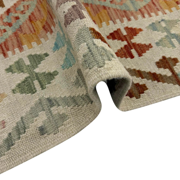 Afghan Vegetable Kilim Rug 2' 9" x 4' 6" Flat-Weave | No. AL155739