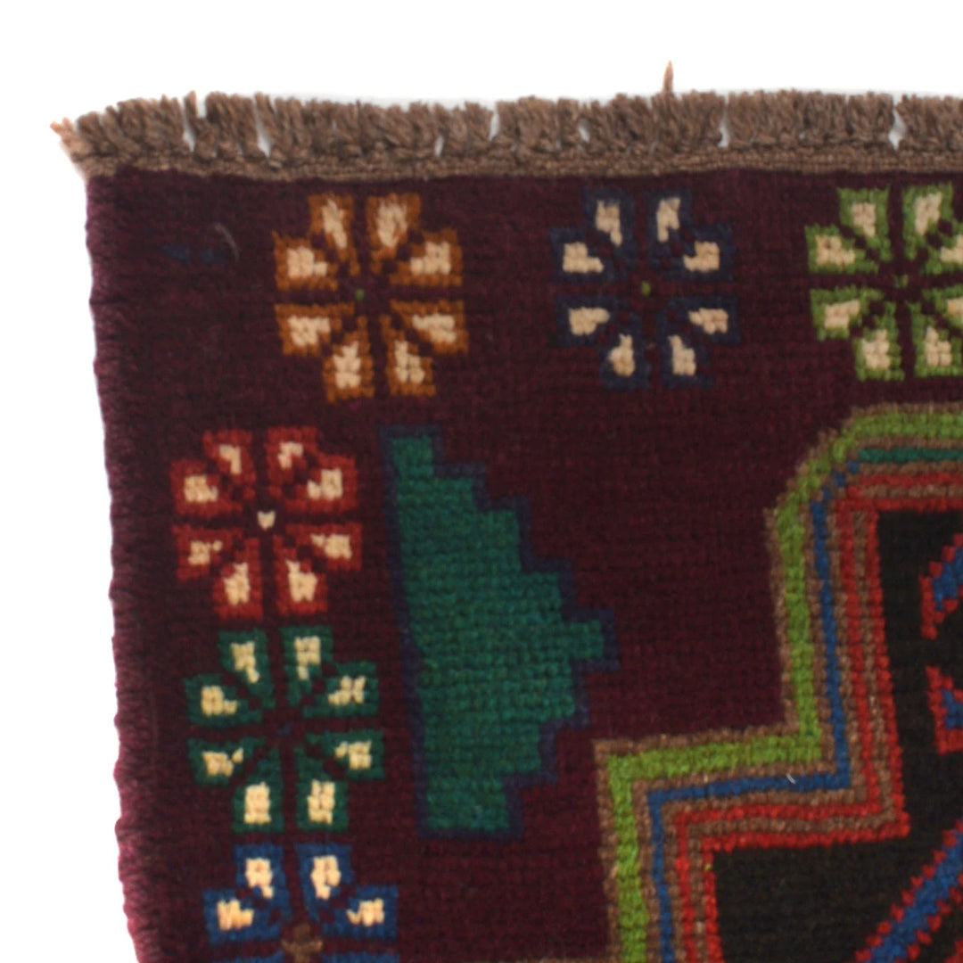 Purple Afghan Baluchi Rug 4' 4" x 6' 4" Hand-Knotted | No. AL15670