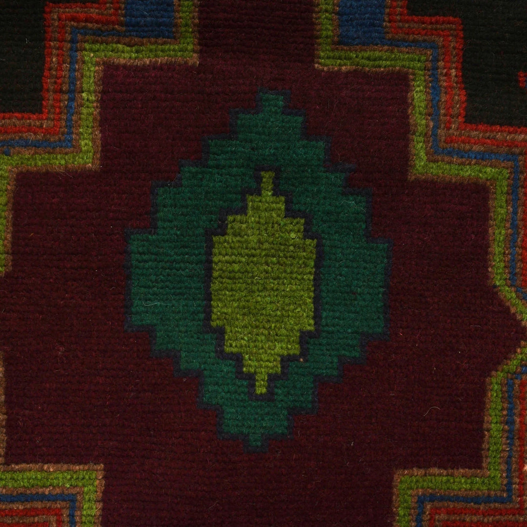 Purple Afghan Baluchi Rug 4' 4" x 6' 4" Hand-Knotted | No. AL15670