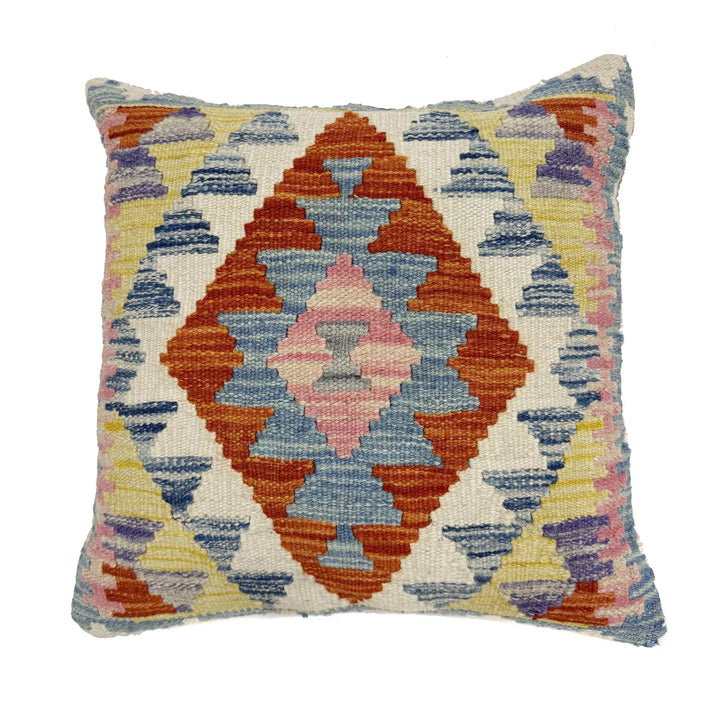 Afghan Kilim Cushion Covers 1' 6" x 1' 5" Flat-Weave | No. AL157272
