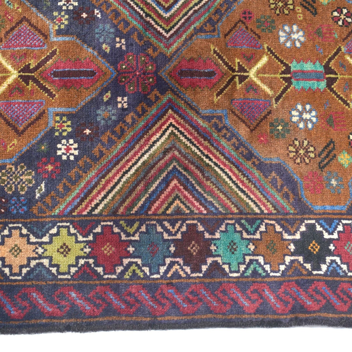 Afghan Baluchi Rug 2' 6" x 4' 1" Hand-Knotted | No. AL15792