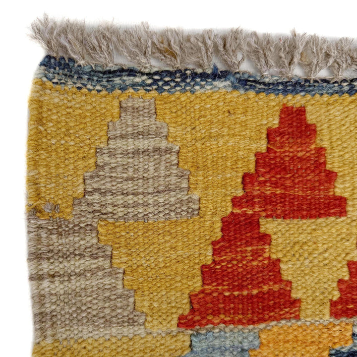 Afghan Vegetable Kilim Rug 2' 9" x 9' 8" Flat-Weave | No. AL15804