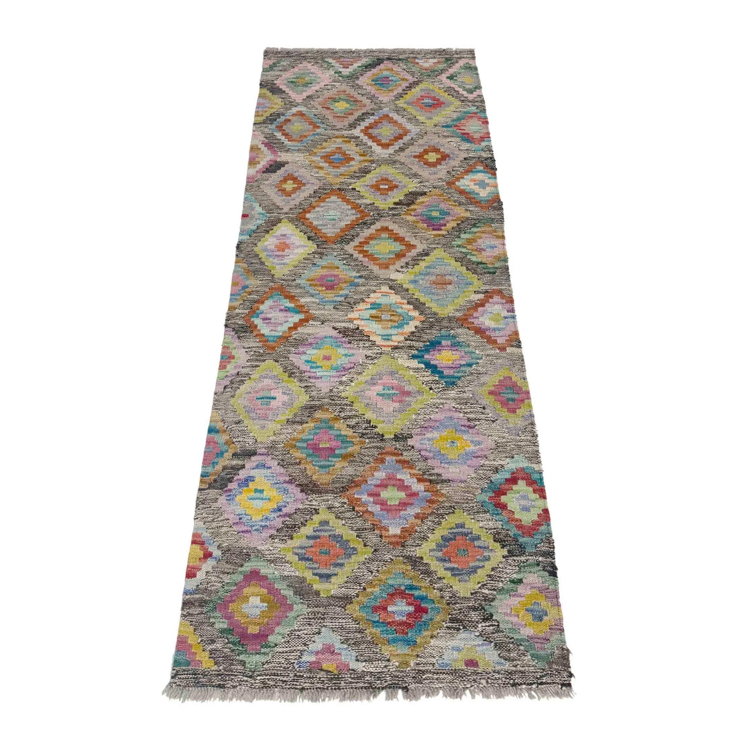 Afghan Vegetable Kilim Rug 2' 1" x 5' 10" Flat-Weave | No. AL158785