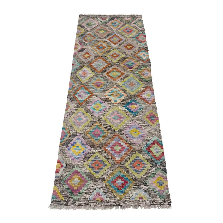 Afghan Vegetable Kilim Rug 2' 1" x 5' 10" Flat-Weave | No. AL158785