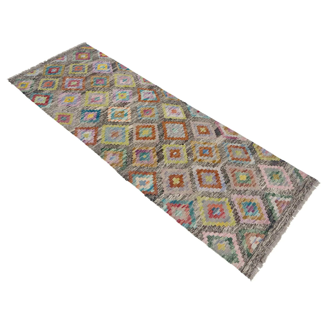 Afghan Vegetable Kilim Rug 2' 1" x 5' 10" Flat-Weave | No. AL158785