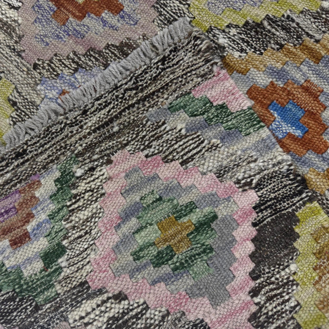Afghan Vegetable Kilim Rug 2' 1" x 5' 10" Flat-Weave | No. AL158785