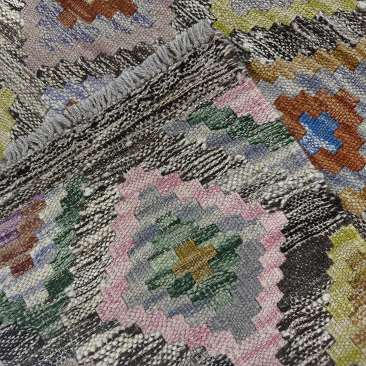 Afghan Vegetable Kilim Rug 2' 1" x 5' 10" Flat-Weave | No. AL158785