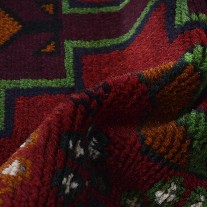 Afghan Baluchi Rug 4' 0" x 6' 6" Hand-Knotted | No. AL15896