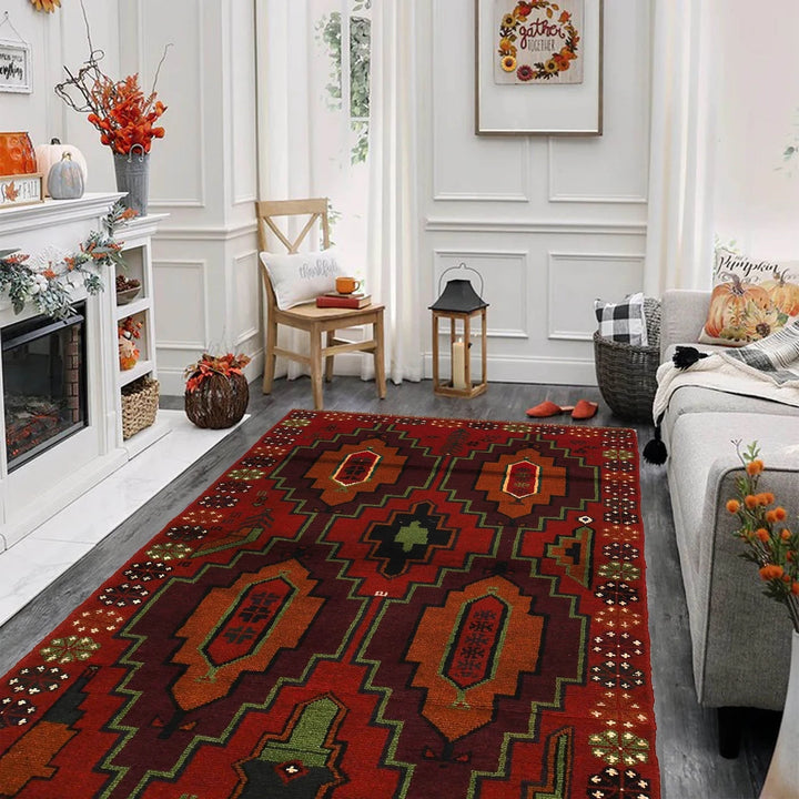 Afghan Baluchi Rug 4' 0" x 6' 6" Hand-Knotted | No. AL15896