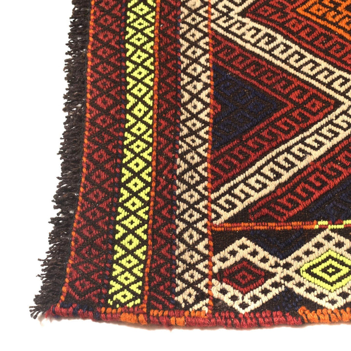Afghan Suzuni Kelim Rug 2' 8" x 10' 8" Flat-Weave | No. AL15944