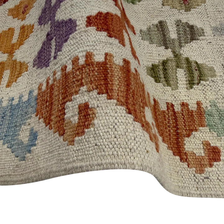 Afghan Vegetable Kilim Rug 2' 8" x 9' 8" Flat-Weave | No. AL159635