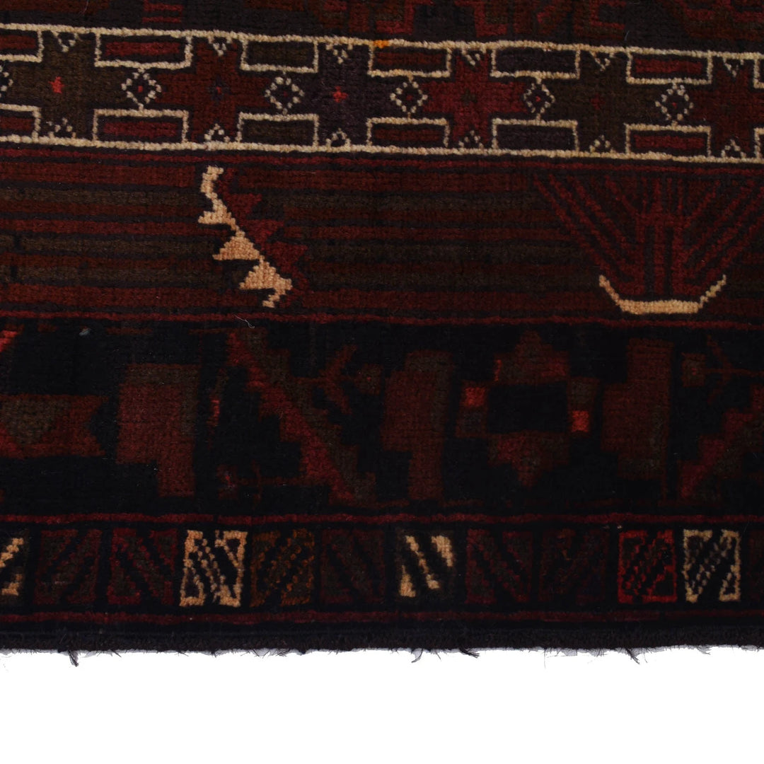Afghan Prayer Rug 2' 11" x 4' 7" Hand-Knotted | No. AL15992