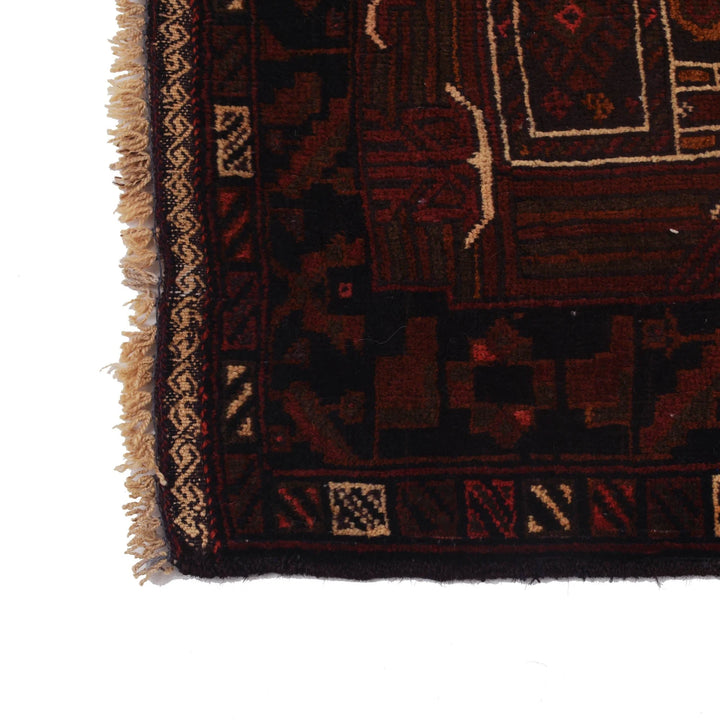 Afghan Prayer Rug 2' 11" x 4' 7" Hand-Knotted | No. AL15992