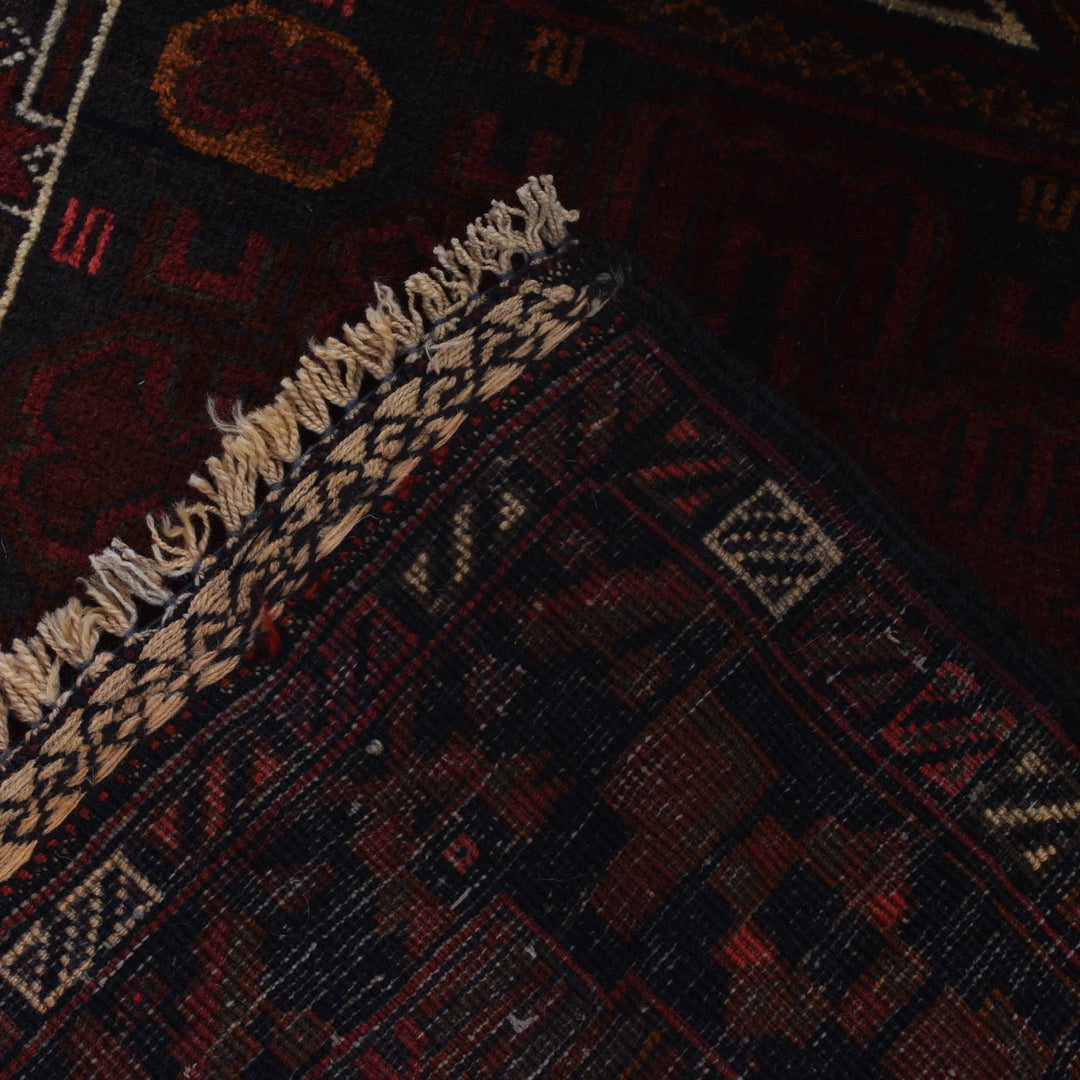 Afghan Prayer Rug 2' 11" x 4' 7" Hand-Knotted | No. AL15992