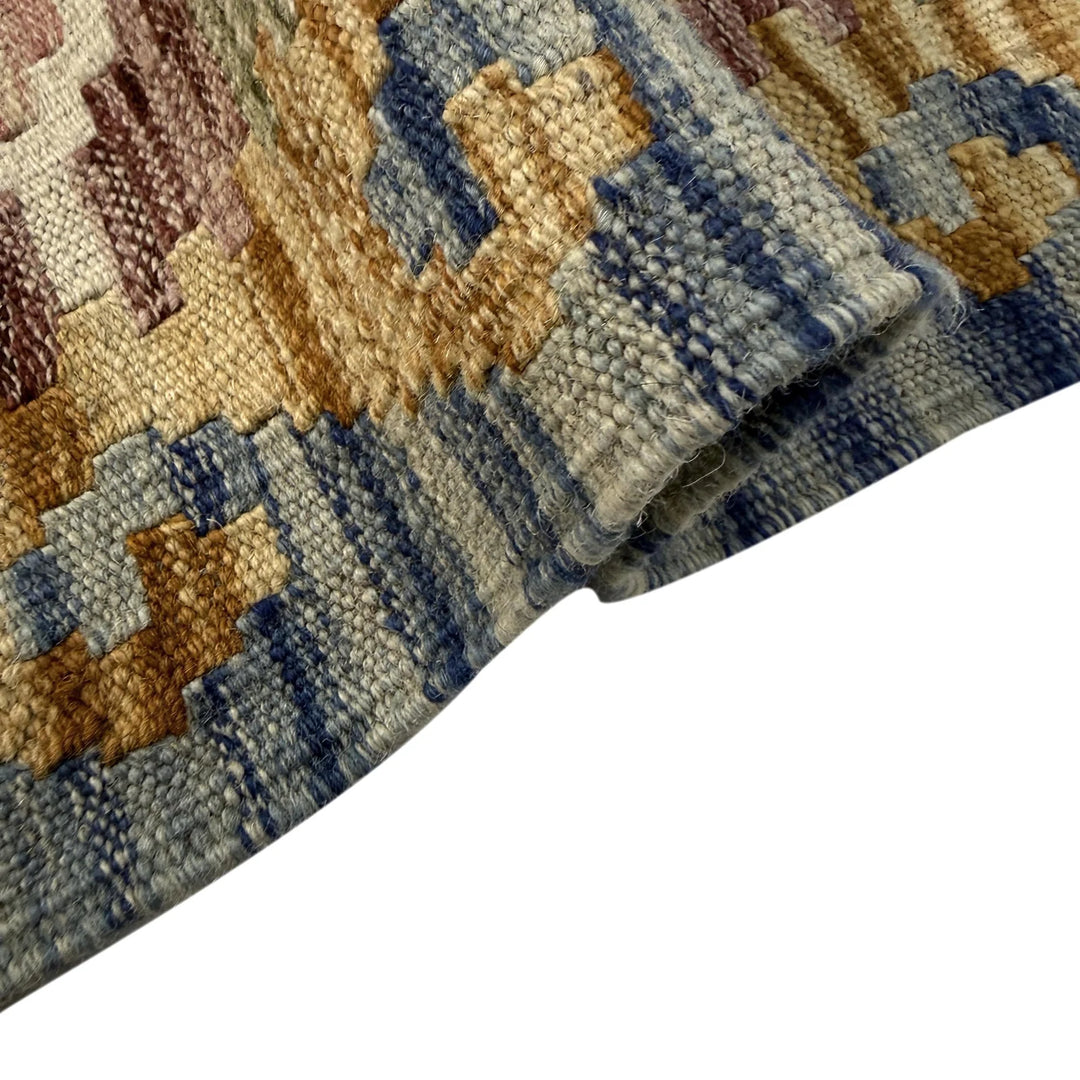 Multicolor Afghan Vegetable Kilim Rug 4' 11" x 6' 7" Flat-Weave | No. AL16126
