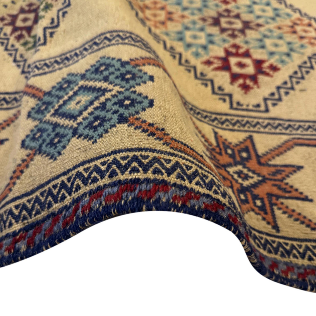 Brown Afghan Laghari Kilim Rug 2' 5" x 9' 9" Flat-Weave | No. AL16143