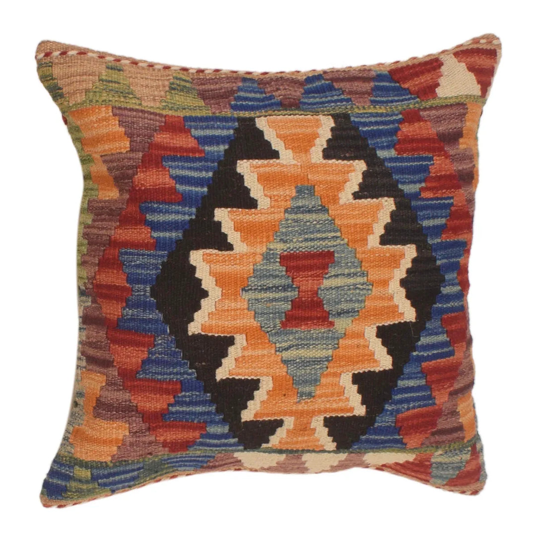Afghan Cushion Cover 1' 6" x 1' 7" Flat-Weave | No. AL16151