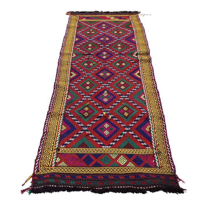 Afghan Kilim Rug 2' 6" x 9' 11" Flat-Weave | No. AL16167