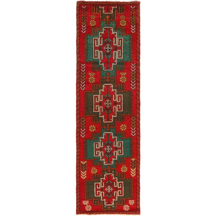 Afghan Baluchi Hallway Runner 2' 6" x 9' 4" Hand-Knotted | No. AL16242