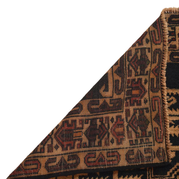 Afghan Baluchi Rug 3' 8" x 6' 8" Hand-Knotted | No. AL16268