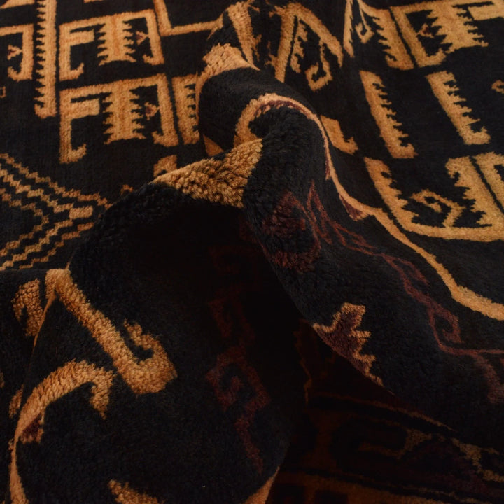 Afghan Baluchi Rug 3' 8" x 6' 8" Hand-Knotted | No. AL16268