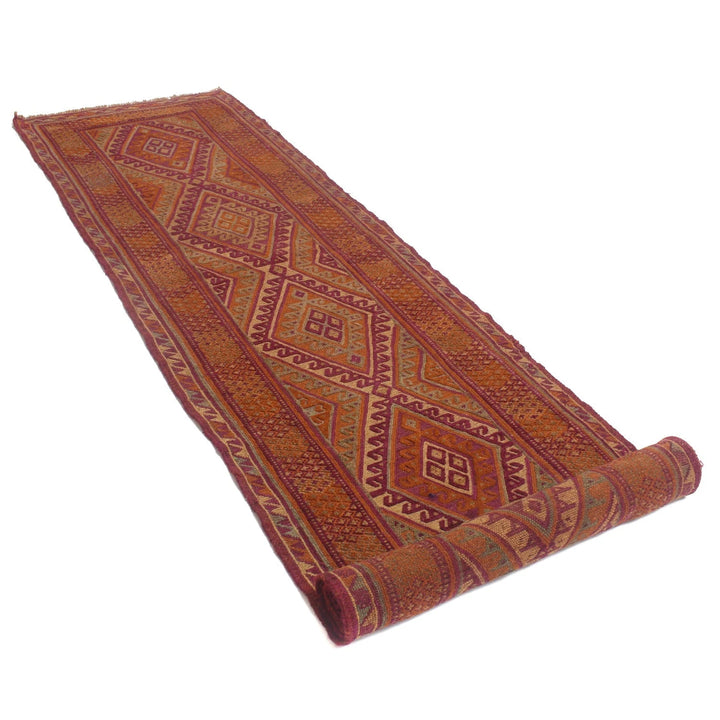 Brown Afghan Mashwani Rug 2' 9" x 12' 9" Hand-Knotted | No. AL16272
