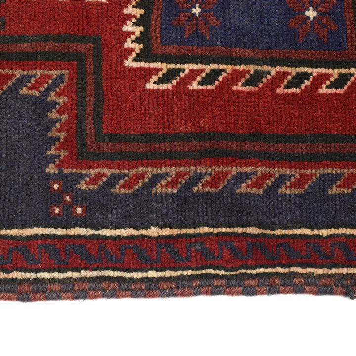 Afghan Baluchi Rug 2' 11" x 4' 11" Hand-Knotted | No. AL16288