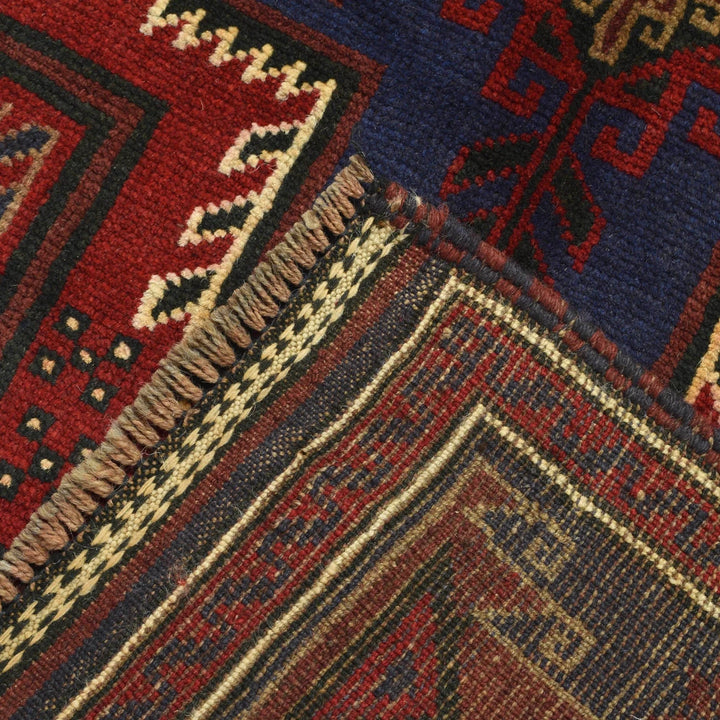 Afghan Baluchi Rug 2' 11" x 4' 11" Hand-Knotted | No. AL16288