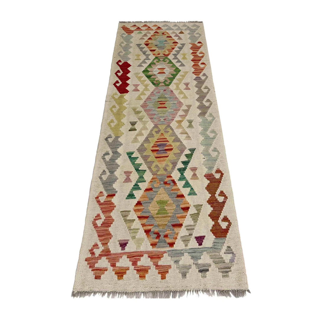 Afghan Vegetable Kilim Rug 2' 0" x 5' 9" Flat-Weave | No. AL162912