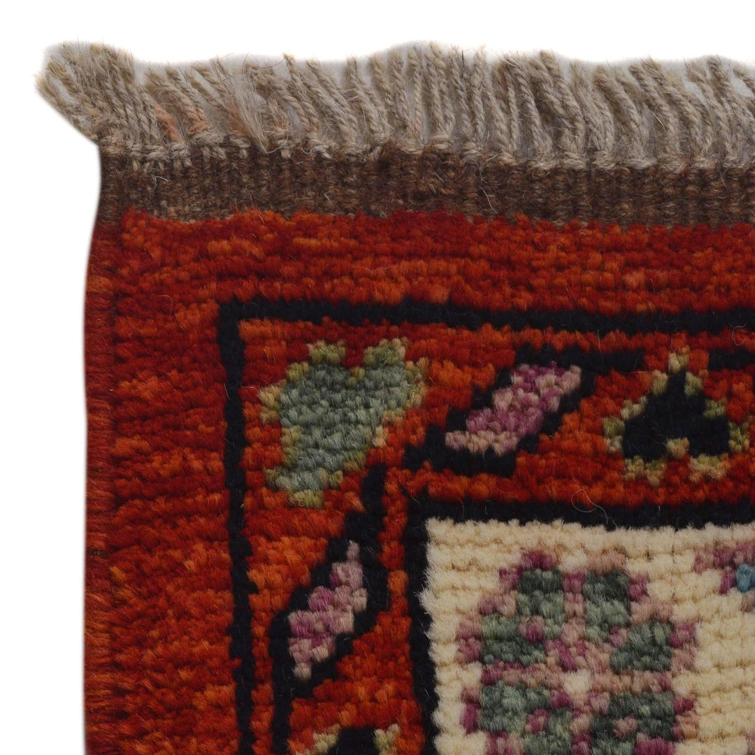 Red Afghan Shirazi Rug 5' 8" x 7' 10" Hand-Knotted | No. AL16313