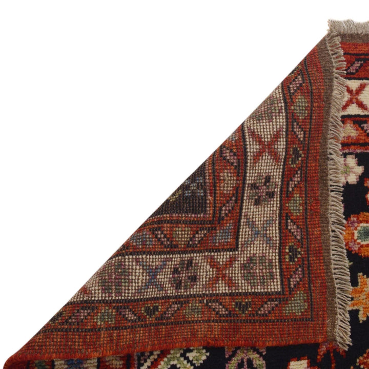 Red Afghan Shirazi Rug 5' 8" x 7' 10" Hand-Knotted | No. AL16313
