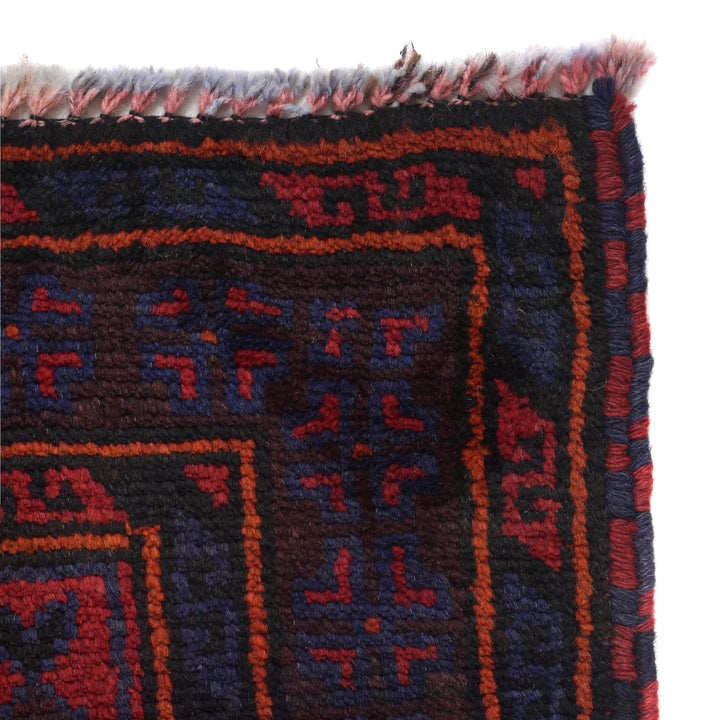 Red Afghan Prayer Rug 2' 11" x 4' 9" Hand-Knotted | No. AL16343