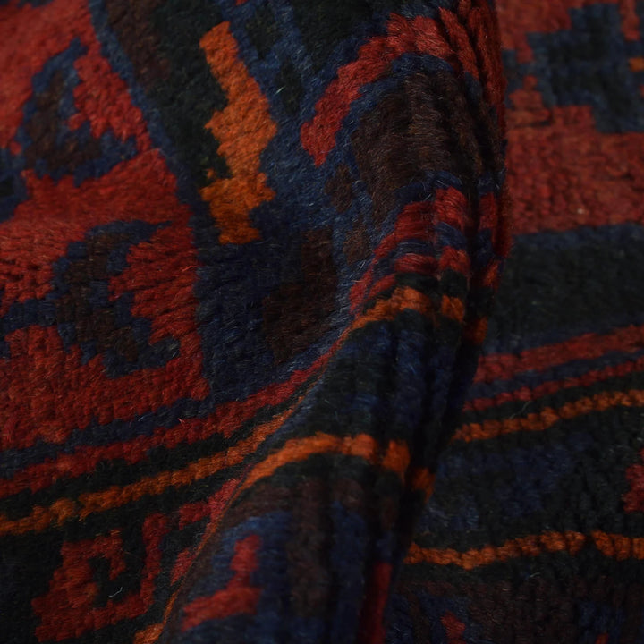 Red Afghan Prayer Rug 2' 11" x 4' 9" Hand-Knotted | No. AL16343