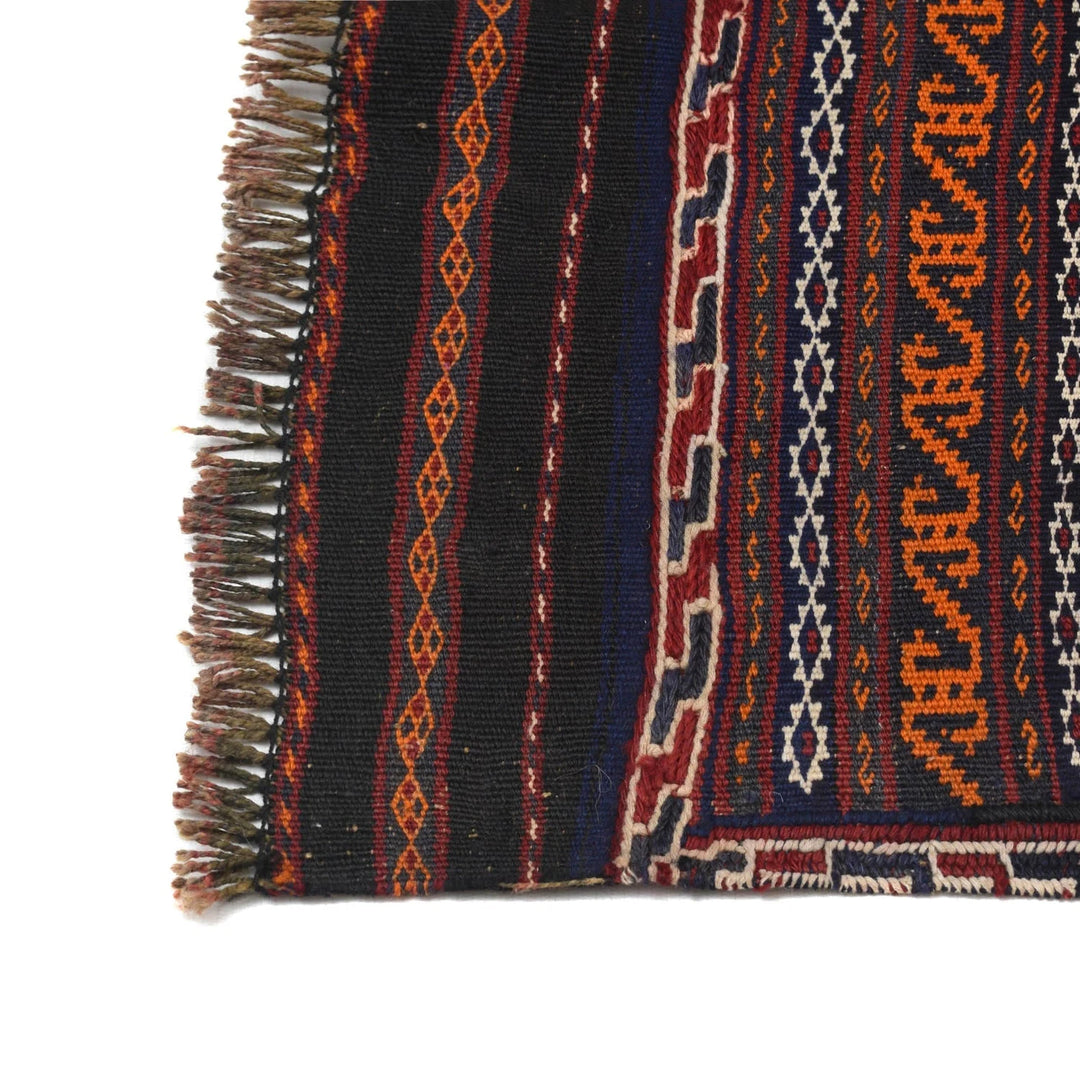 Afghan Laghari Kilim Rug 4' 2" x 5' 5" Flat-Weave | No. AL16347