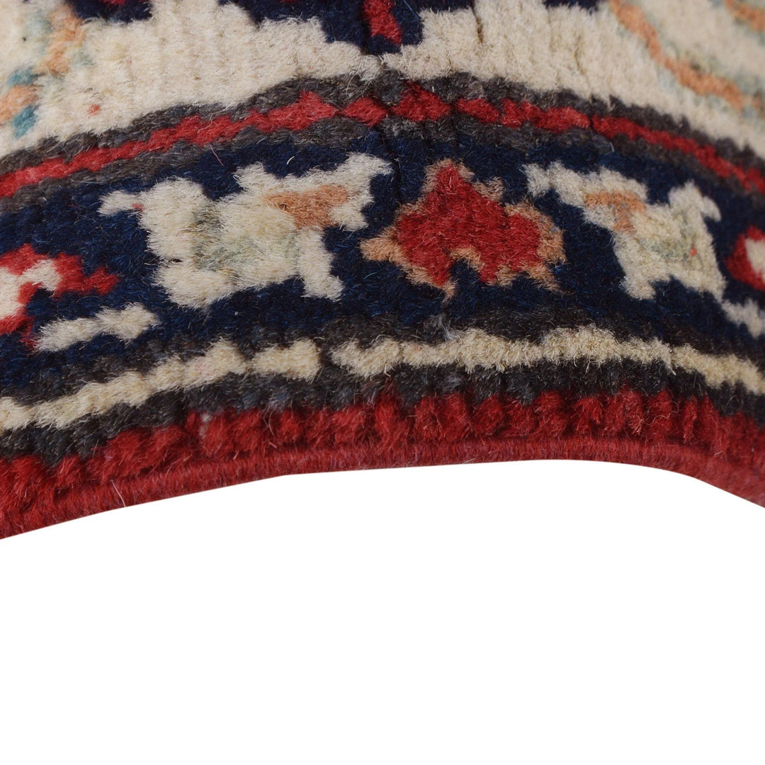 Red Afghan Kazak Rug 3' 3" x 5' 2" Hand-Knotted | No. AL16390