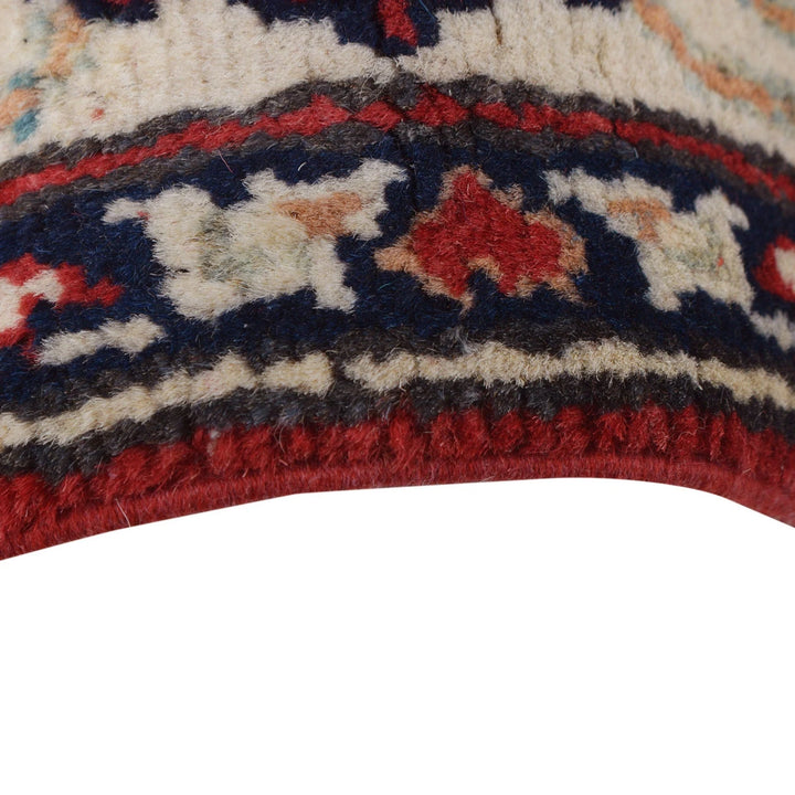 Red Afghan Kazak Rug 3' 3" x 5' 2" Hand-Knotted | No. AL16390