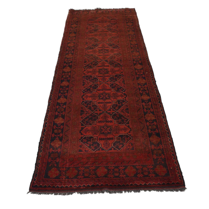 Red Afghan Khal Mohammadi Rug 2' 7" x 9' 5" Hand-Knotted | No. AL16478