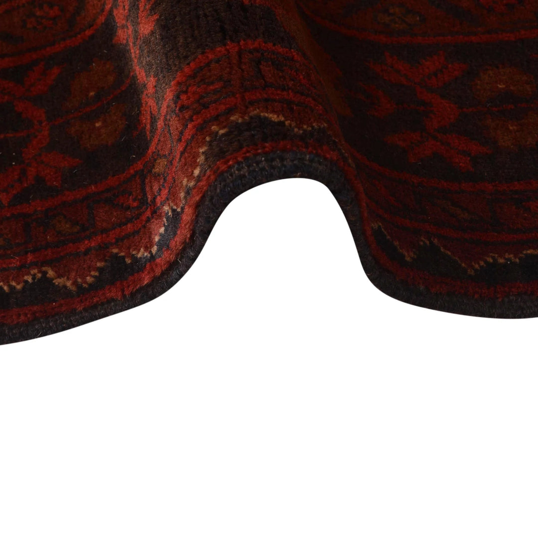 Red Afghan Khal Mohammadi Rug 2' 7" x 9' 5" Hand-Knotted | No. AL16478