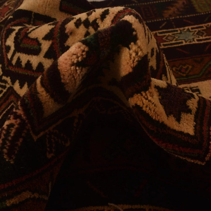 Afghan Baluchi Rug 3' 7" x 6' 6" Hand-Knotted | No. AL16511