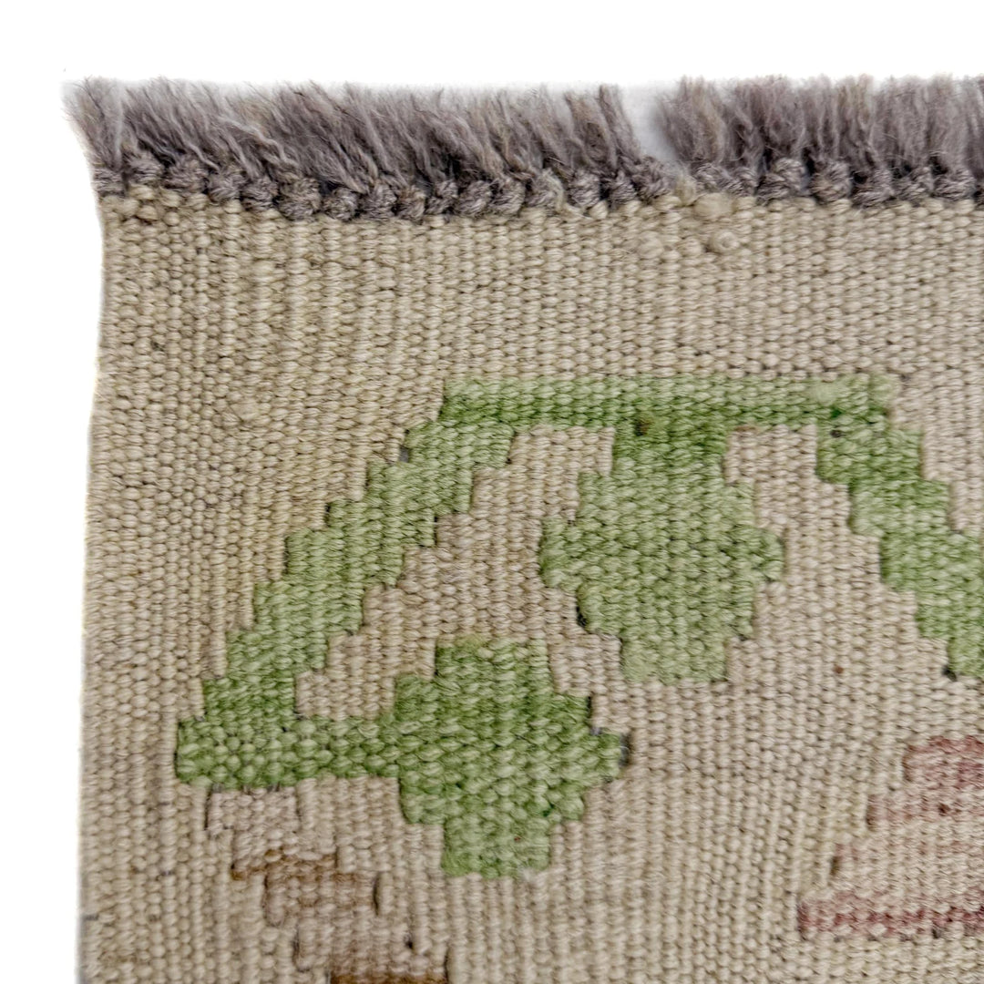 Afghan Vegetable Kilim Rug 5' 7" x 8' 1" Flat-Weave | No. AL165402
