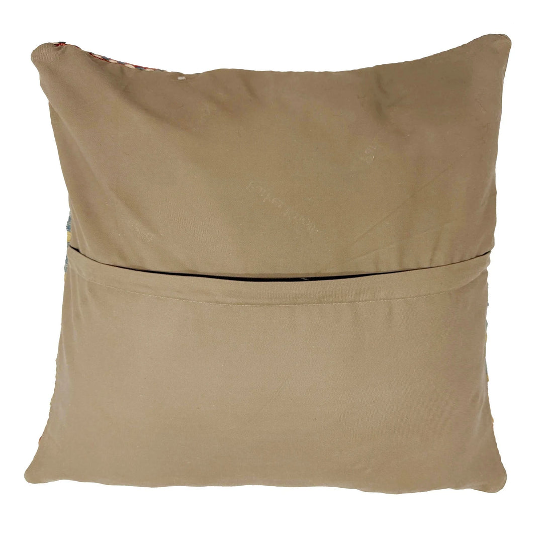 Afghan Geometric Cushion 1' 6" x 1' 6" Hand-Knotted | No. AL166242