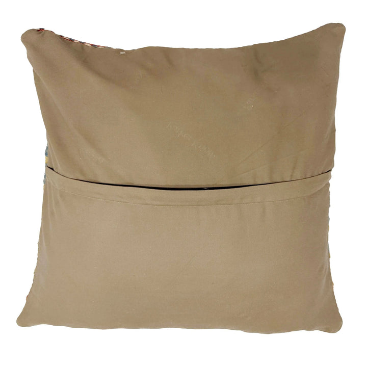 Afghan Geometric Cushion 1' 6" x 1' 6" Hand-Knotted | No. AL166242