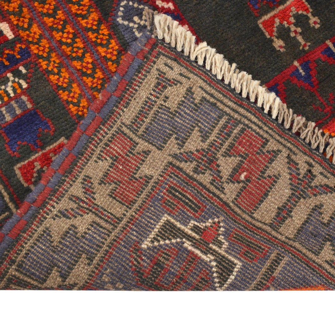 Afghan Prayer Rug 2' 10" x 4' 8" Hand-Knotted | No. AL16893