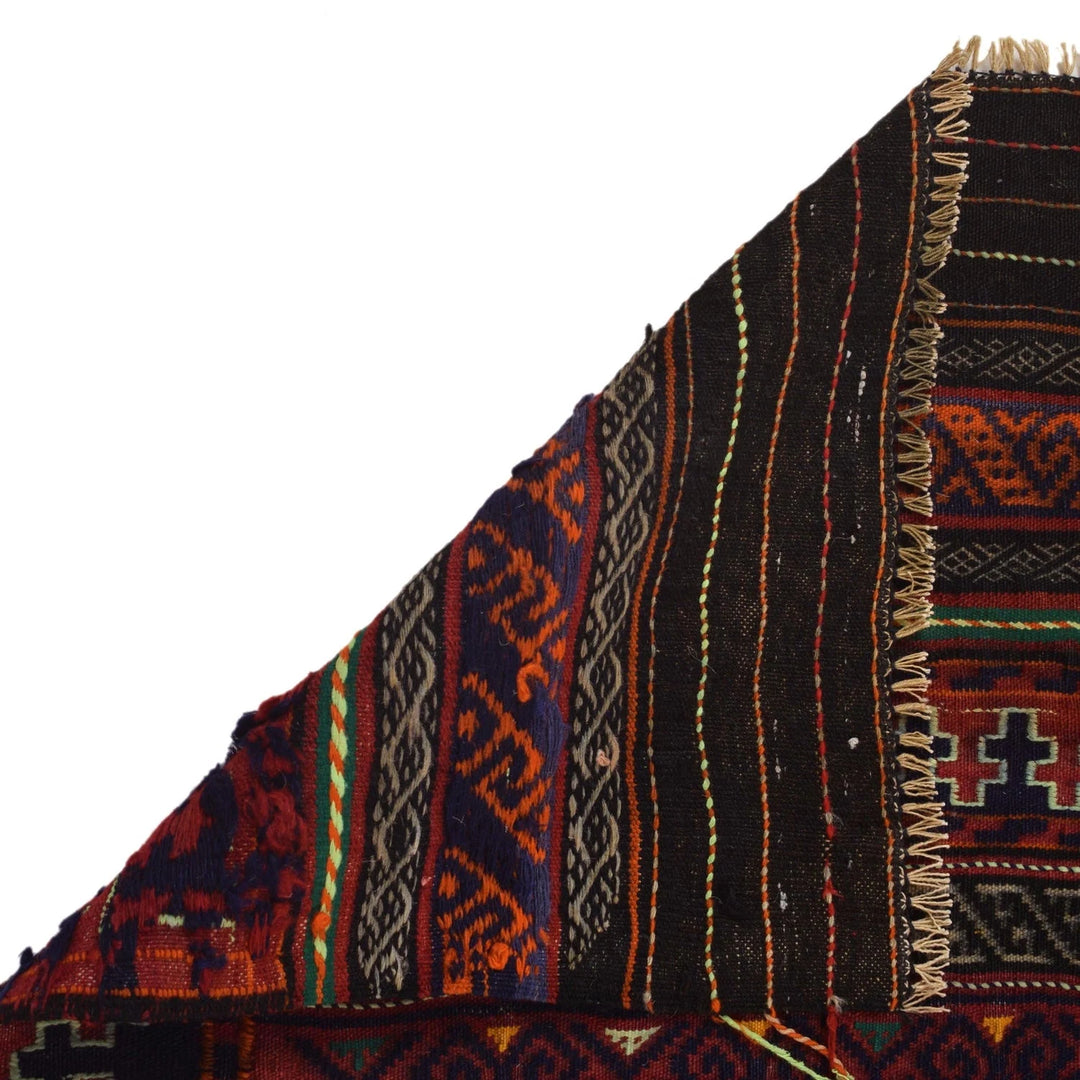 Afghan Laghari Kilim 4' 9" x 6' 10" Flat-Weave | No. AL16928